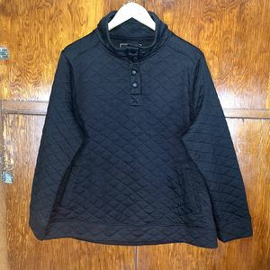 Modern Canvas Women's 2XL Black Quilted Quarter Snap Jacket Warm Cozy Puffer